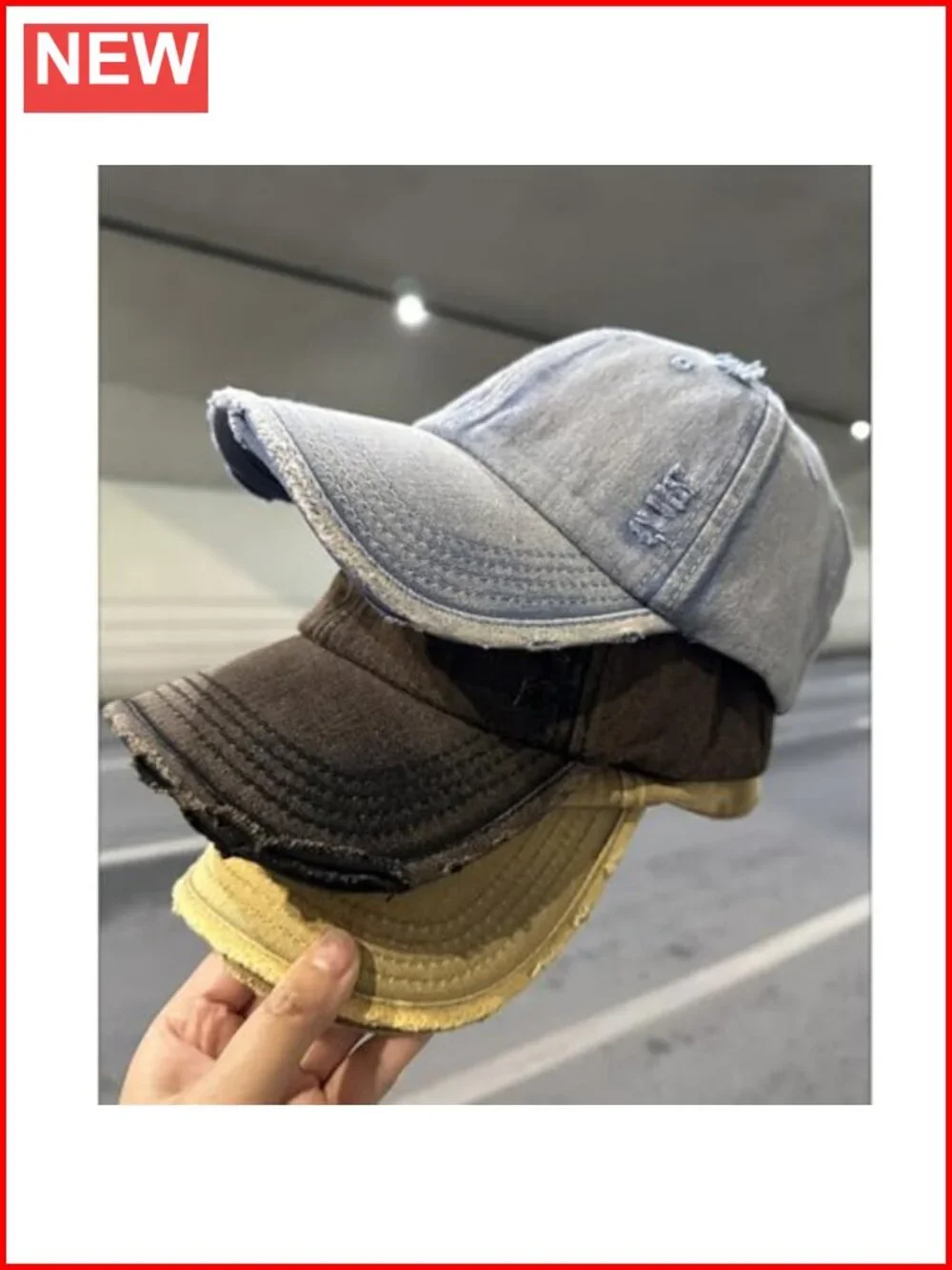 Vintage Washed Distressed Baseball Cap Unconstructed Cotton Dad Hat for Women